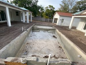 New pool being constructed in the St. Petersburg area | Winway Pools